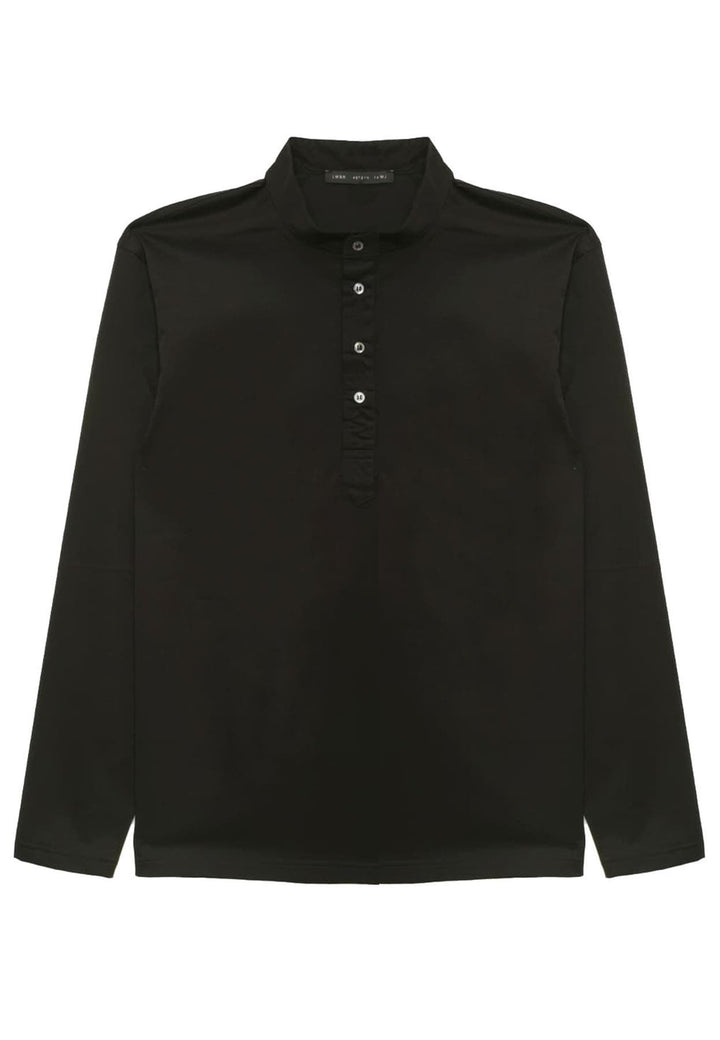 T-shirt manica lunga uomo Low Brand nera in cotone