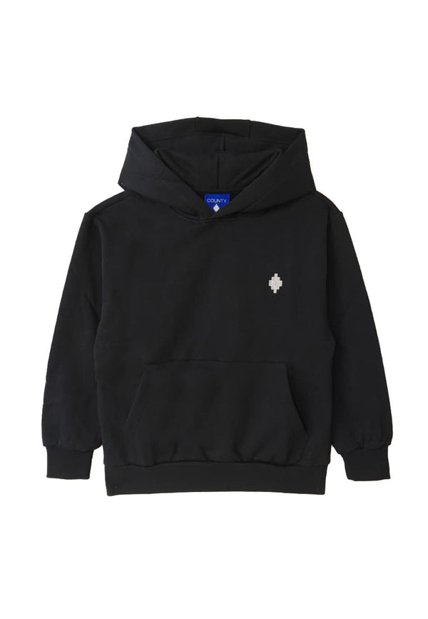 Felpa bambino Marcelo Burlon County of Milan kids nera in cotone