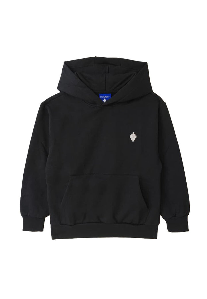 Felpa bambino Marcelo Burlon County of Milan kids nera in cotone