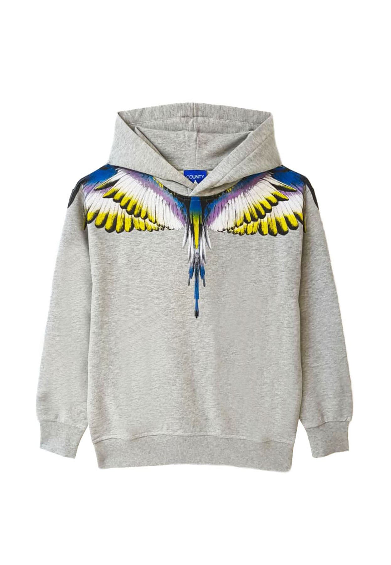 Felpa bambino Marcelo Burlon County of Milan kids grigia in cotone | ViaMonte Shop