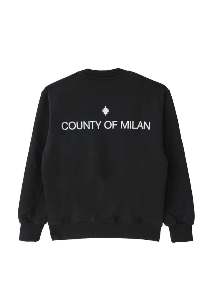 Felpa bambino Marcelo Burlon County of Milan kids nera in cotone