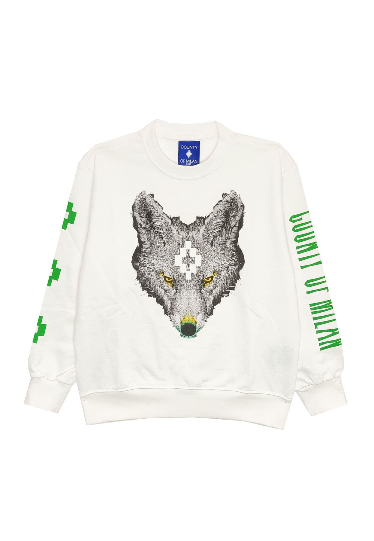 Felpa bambino Marcelo Burlon County Of Milan kids bianca in cotone