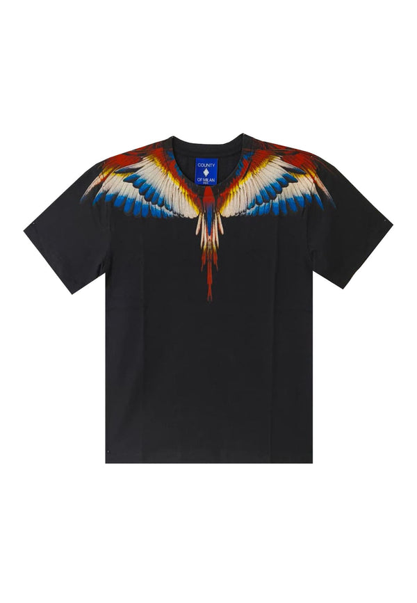 T-shirt bambino Marcelo Burlon County of Milan kids nera in cotone