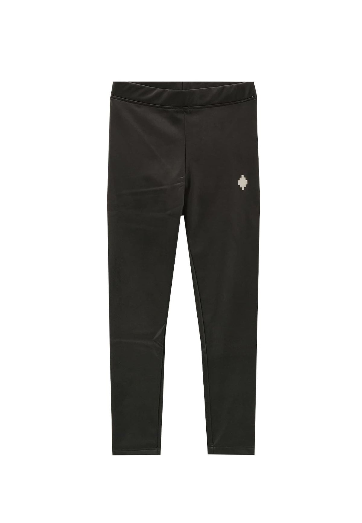 Leggings bambina Marcelo Burlon County of Milan kids nero in similpelle