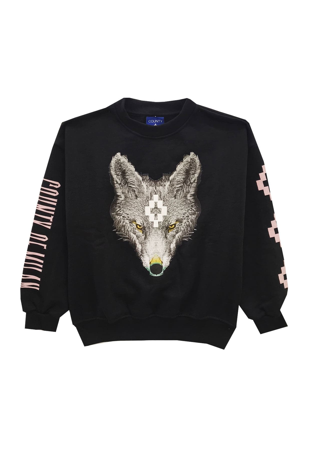 Felpa bambina Marcelo Burlon County Of Milan kids nera in cotone