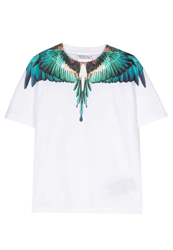 T-shirt bambino Marcelo Burlon bianca in cotone