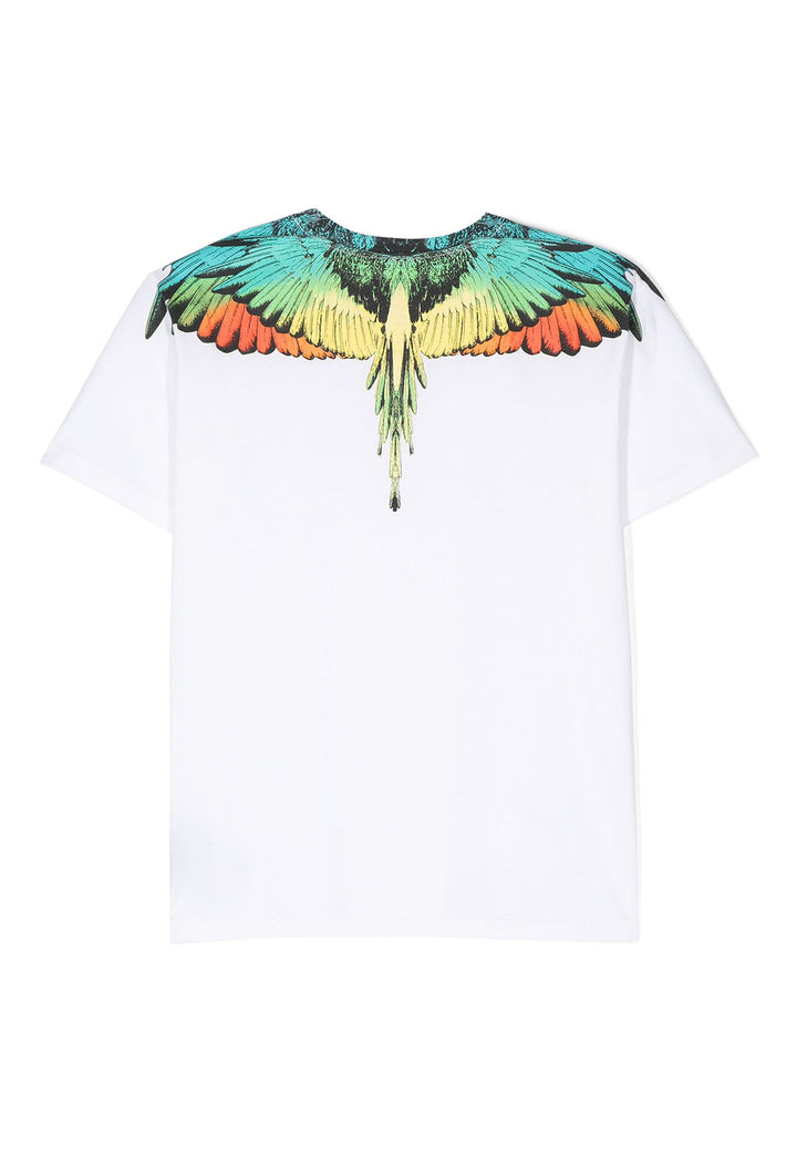 T-shirt bambino Marcelo Burlon County of Milan bianca in cotone