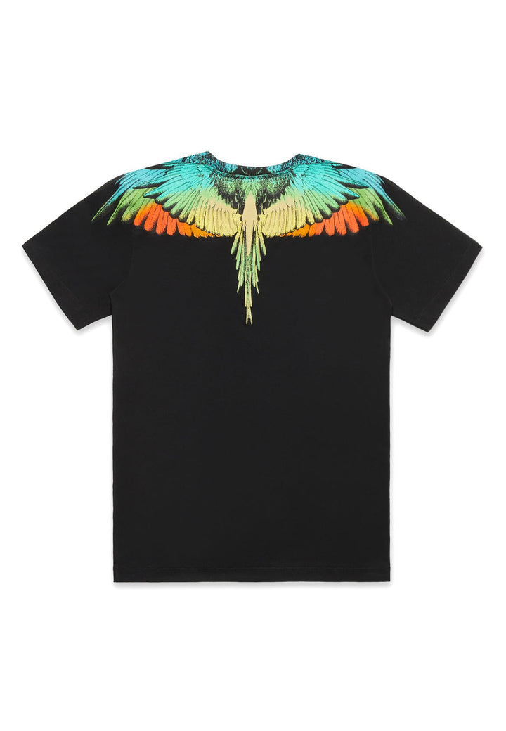 T-shirt bambino Marcelo Burlon nera in cotone