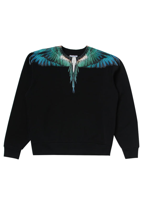 Felpa bambino Marcelo Burlon nera in cotone