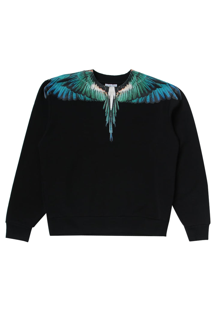 Felpa bambino Marcelo Burlon nera in cotone