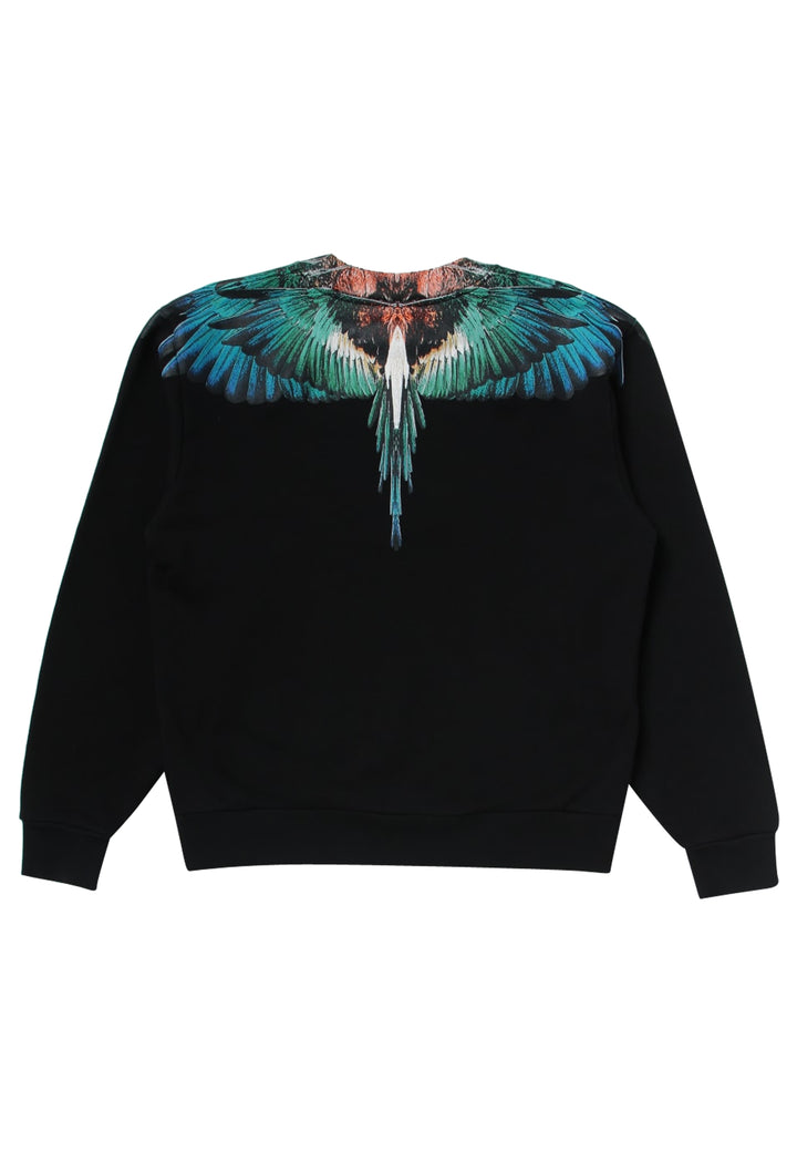 Felpa bambino Marcelo Burlon nera in cotone