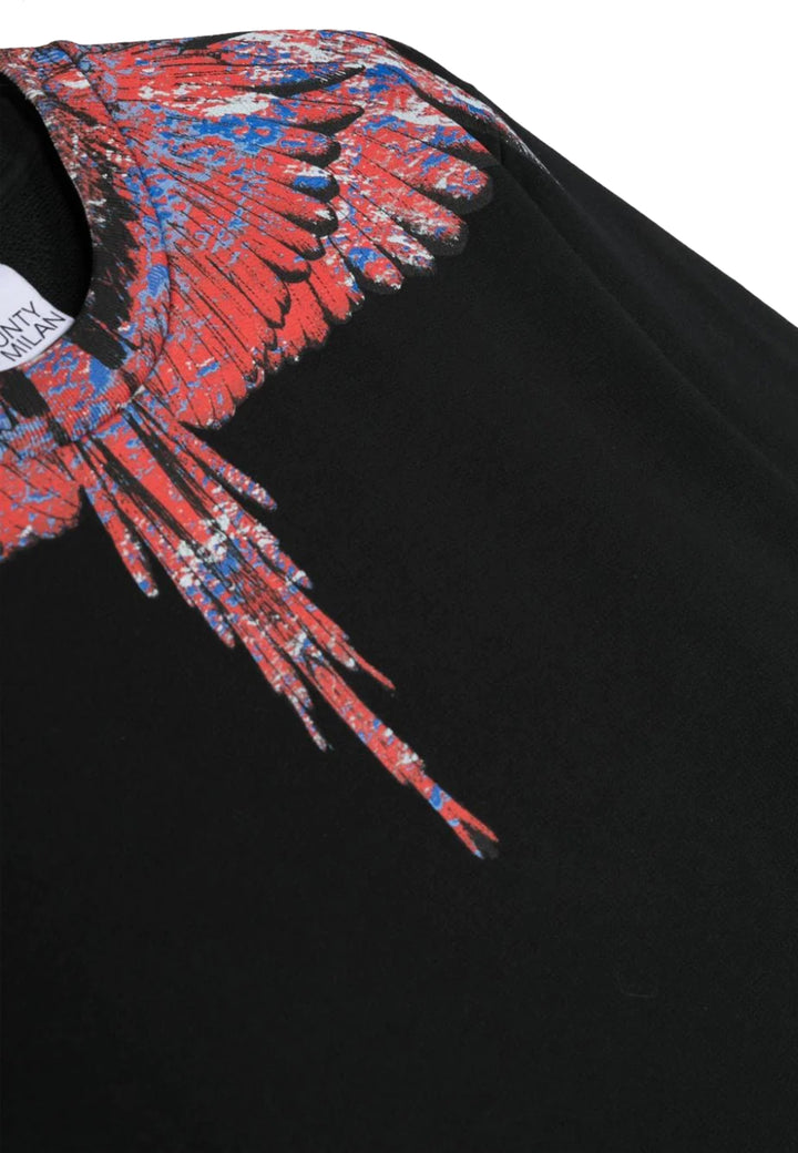 Felpa bambino Marcelo Burlon nera in cotone