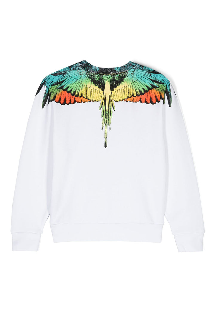 Felpa bambino Marcelo Burlon bianca in cotone
