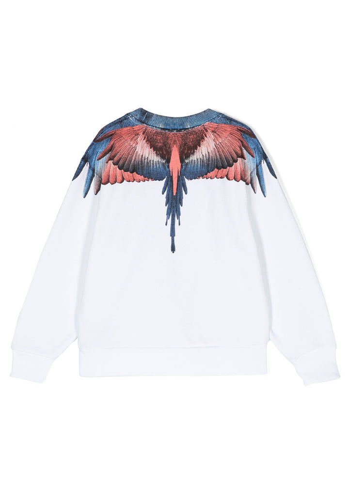 Felpa bambino Marcelo Burlon County of Milan bianca in cotone organico