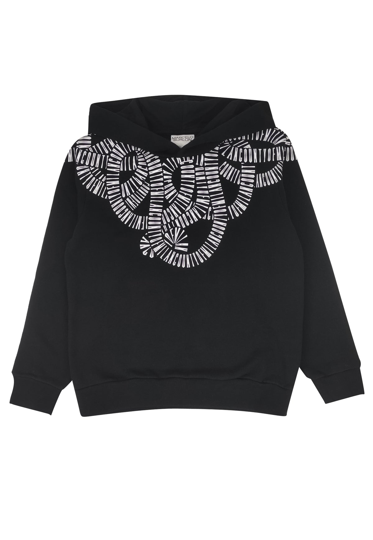 Felpa bambino Marcelo Burlon County of Milan nera in cotone | ViaMonte Shop