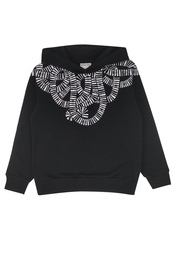 Felpa bambino Marcelo Burlon County of Milan nera in cotone