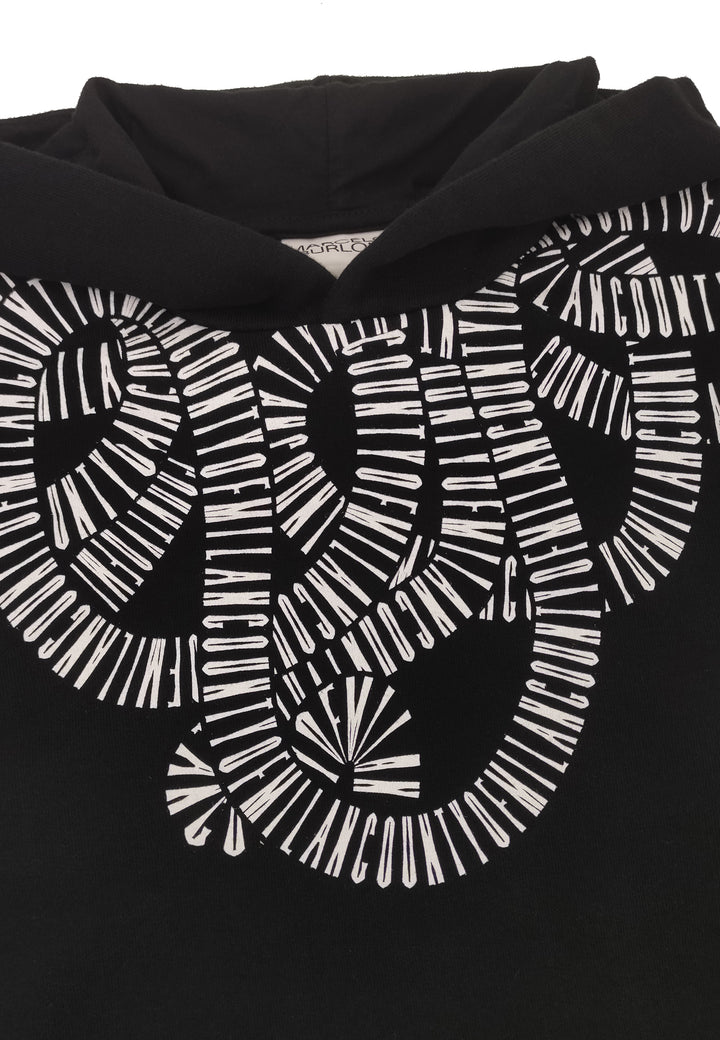 Felpa bambino Marcelo Burlon County of Milan nera in cotone