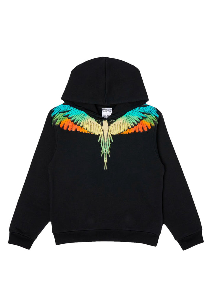 Felpa bambino Marcelo Burlon nera in cotone