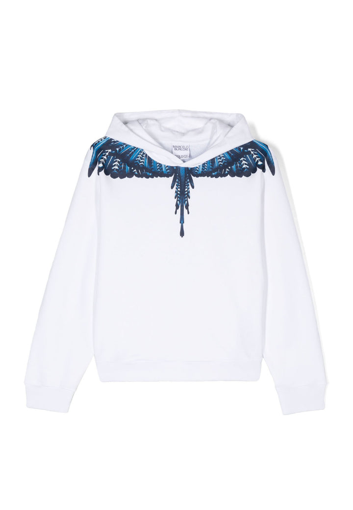 Felpa bambino Marcelo Burlon bianca in cotone