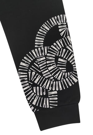 Pantalone sportivo bambino Marcelo Burlon County of Milan nero in cotone
