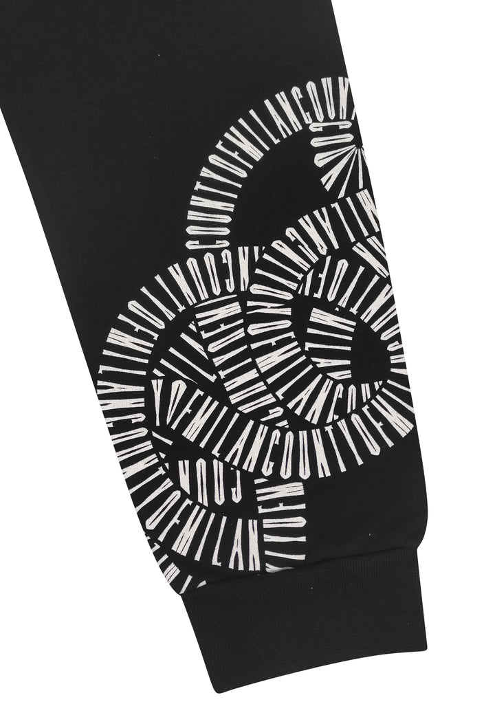 Pantalone sportivo bambino Marcelo Burlon County of Milan nero in cotone