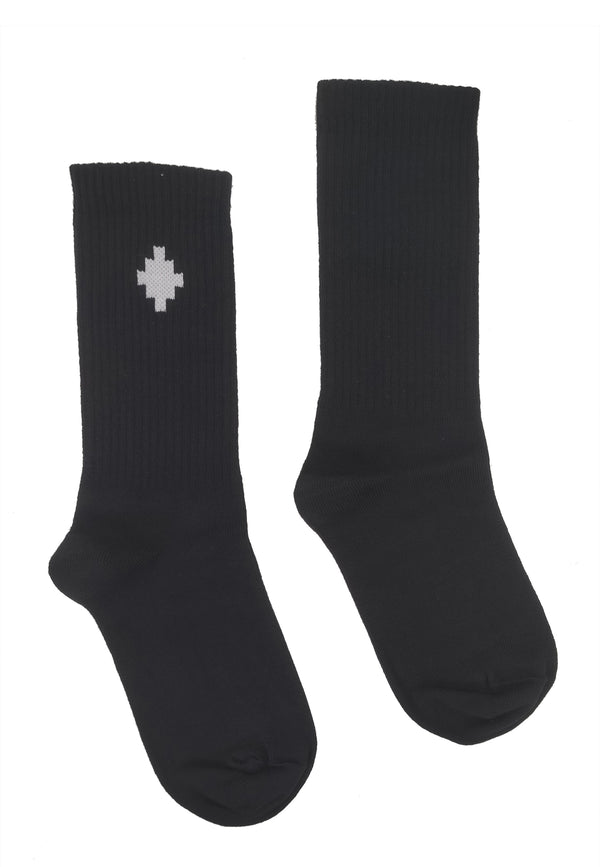 Calzini bambino Marcelo Burlon County of Milan neri in misto cotone