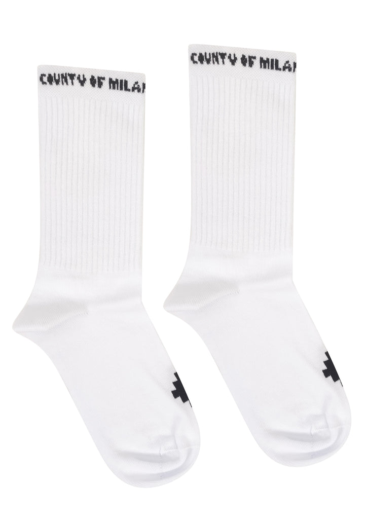 Calzini bambino Marcelo Burlon County of Milan bianchi in misto cotone