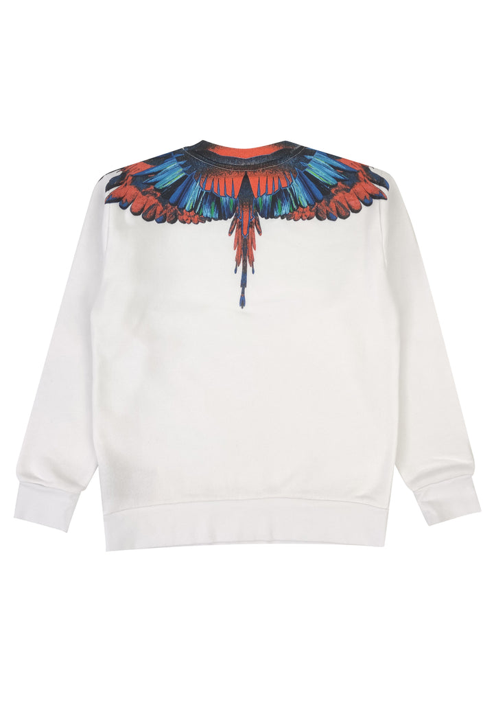 Felpa bambina Marcelo Burlon County of Milan bianca in cotone
