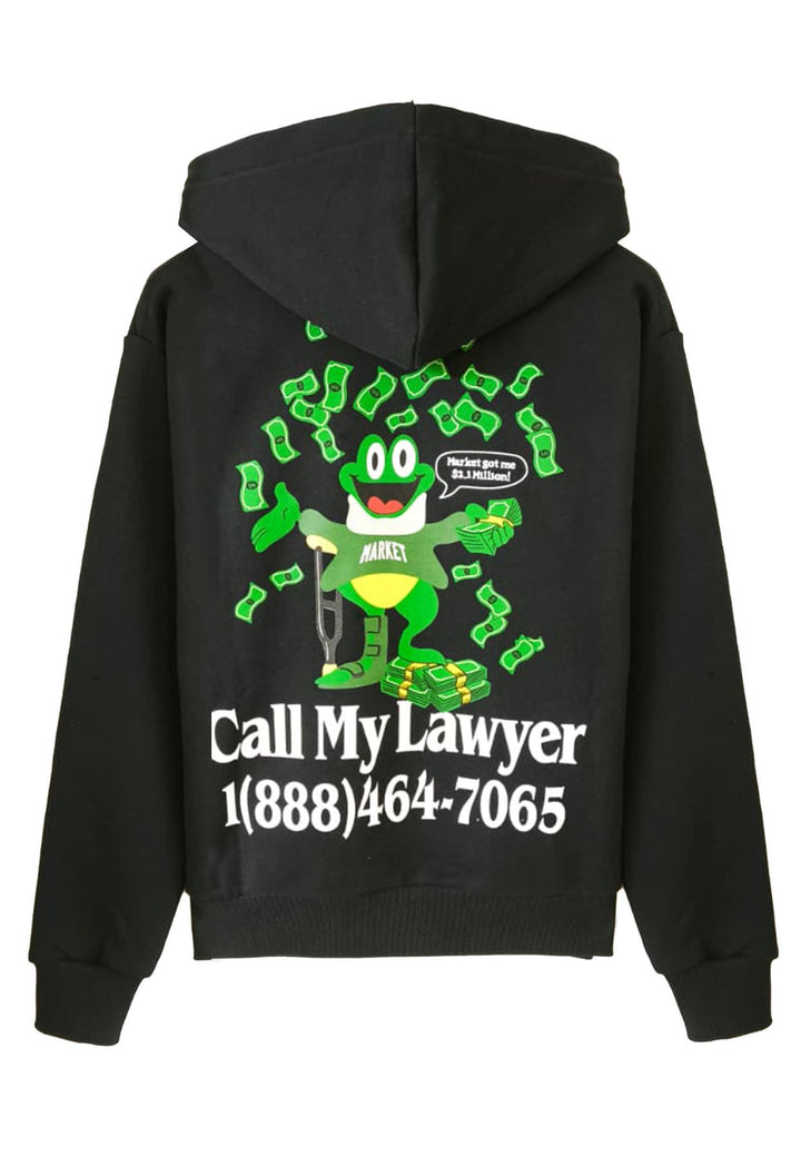 Felpa con cappuccio grigio scuro unisex Market in cotone