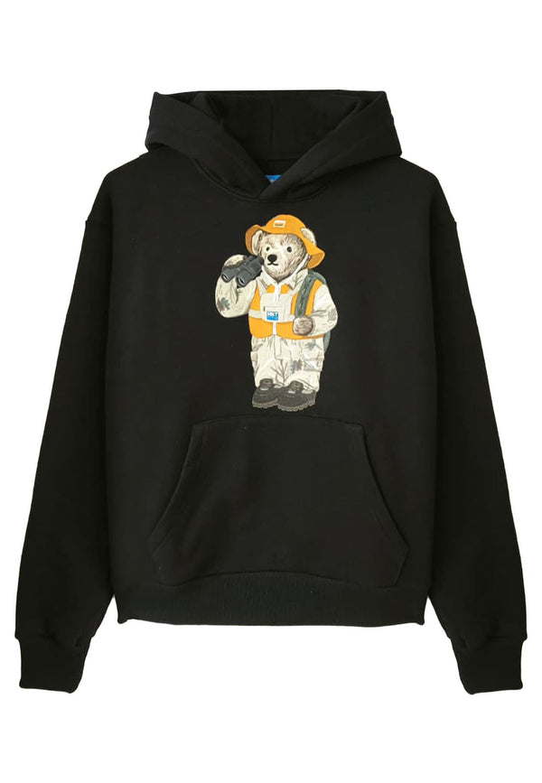 Felpa con cappuccio nero unisex Market in cotone