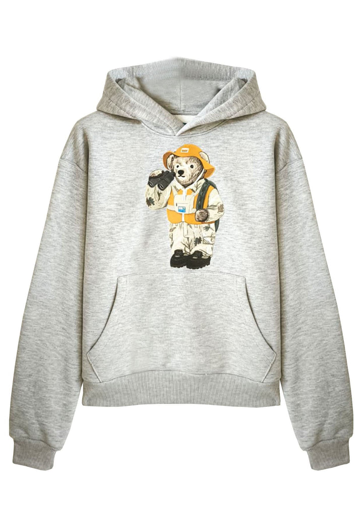 Felpa con cappuccio grigio chiaro unisex Market in cotone