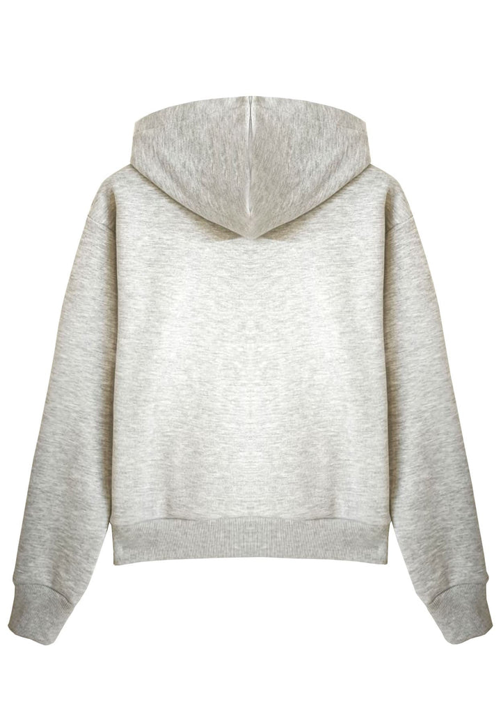 Felpa con cappuccio grigio chiaro unisex Market in cotone