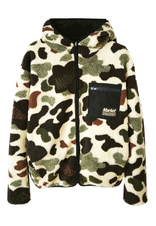 Giubbino ecofur maculato unisex Market double-face in cotone