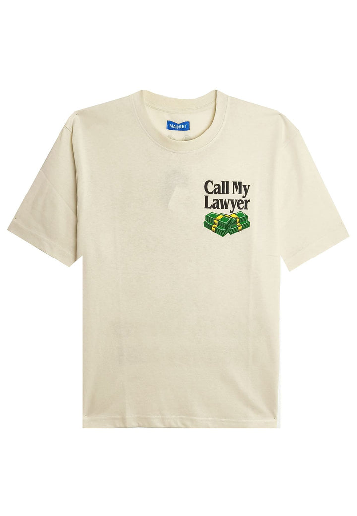 T-shirt mezza manica unisex beige Market in cotone