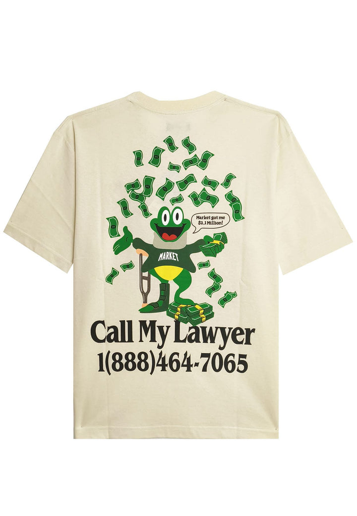 T-shirt mezza manica unisex beige Market in cotone