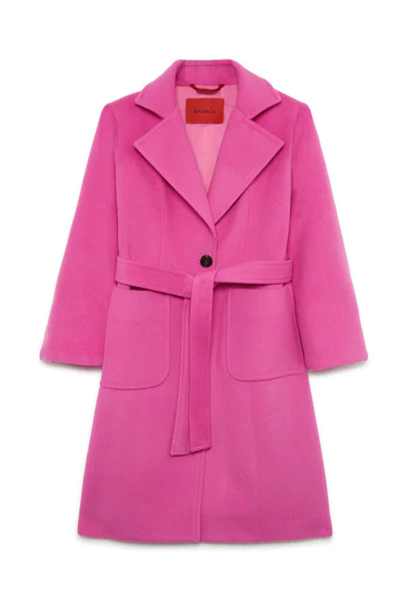 Cappotto bambina Max&Co Runaway fucsia in lana