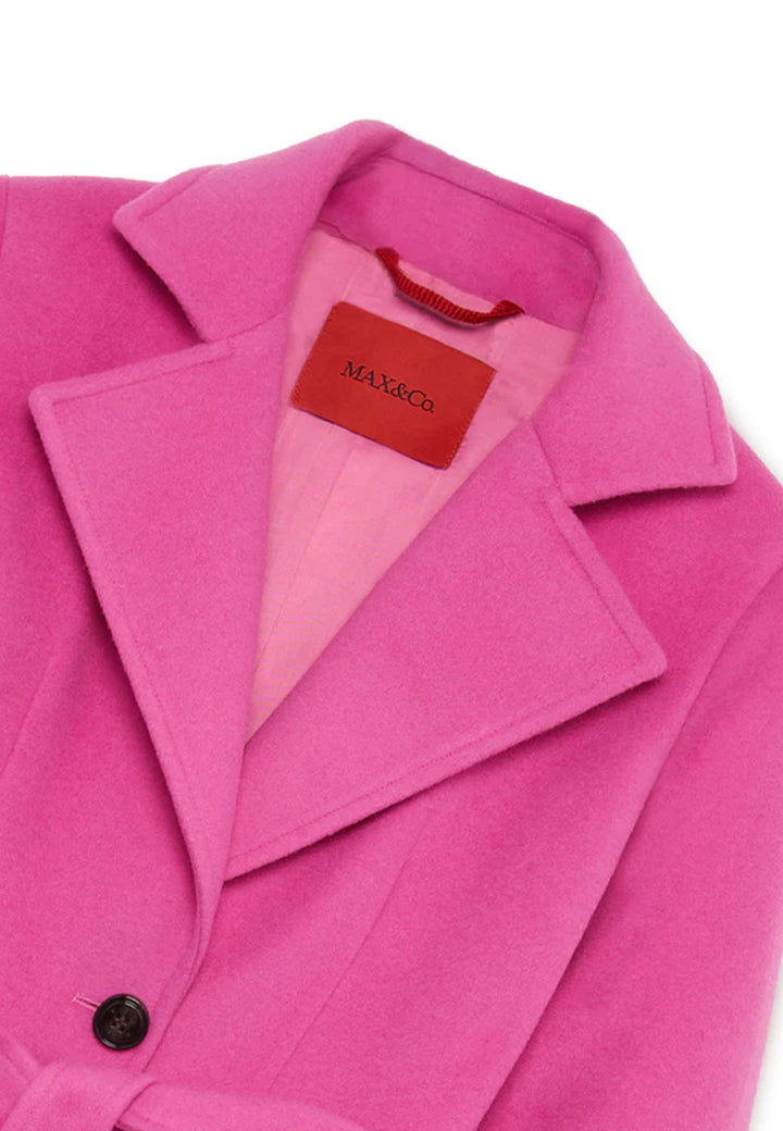 Cappotto bambina Max&Co Runaway fucsia in lana
