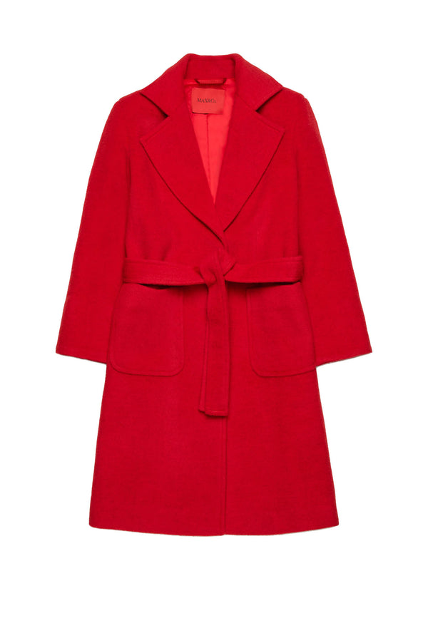 Cappotto bambina Max&Co Runaway rosso in lana