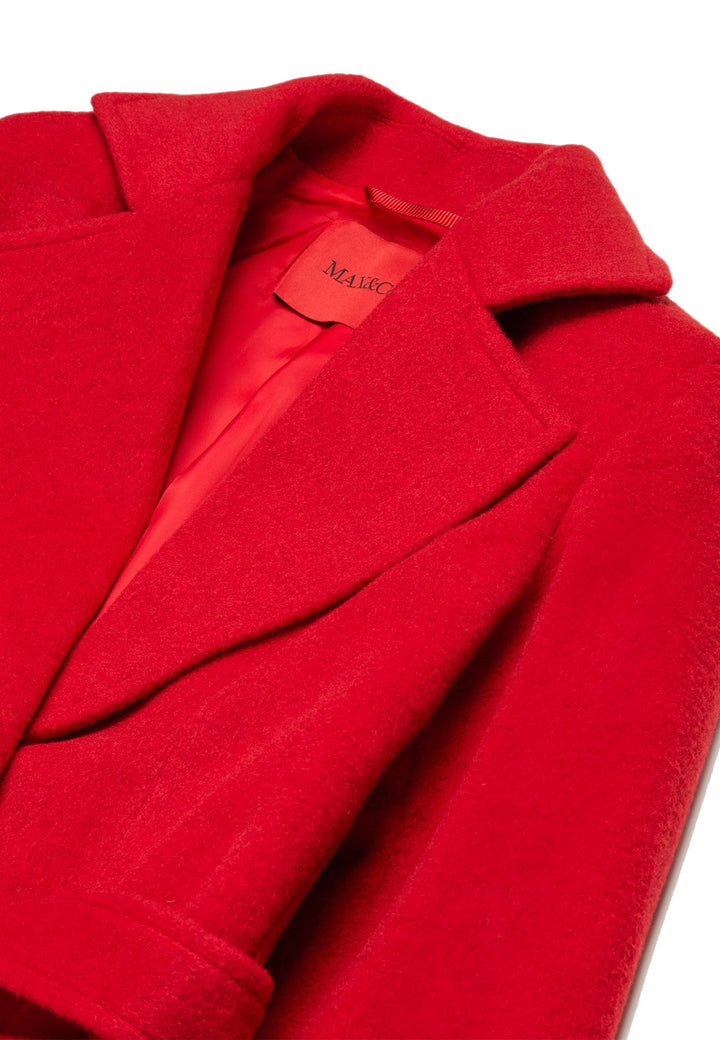 Cappotto bambina Max&Co Runaway rosso in lana