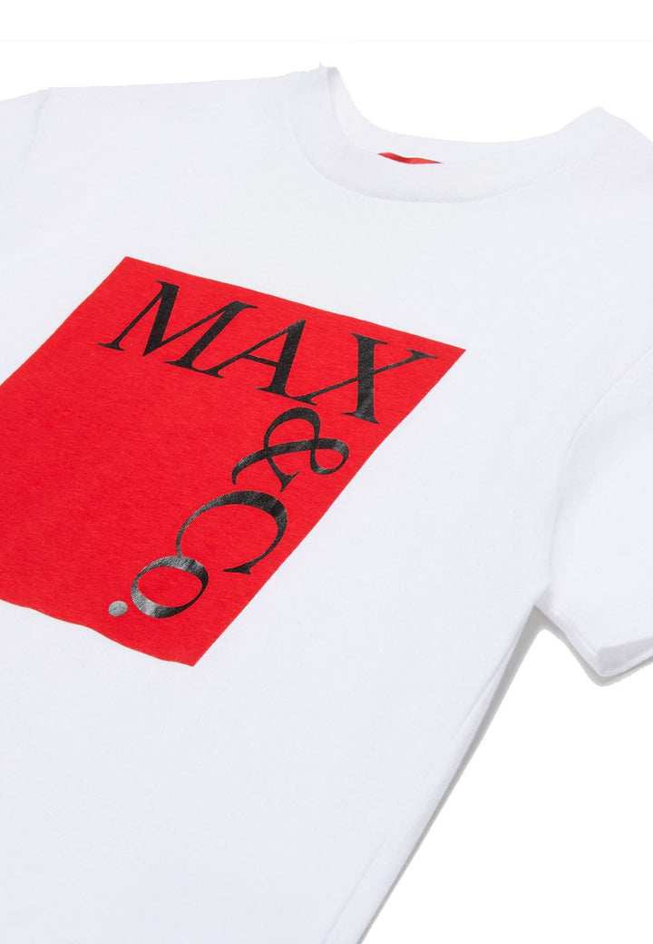 T-shirt bambina Max&Co bianca in cotone