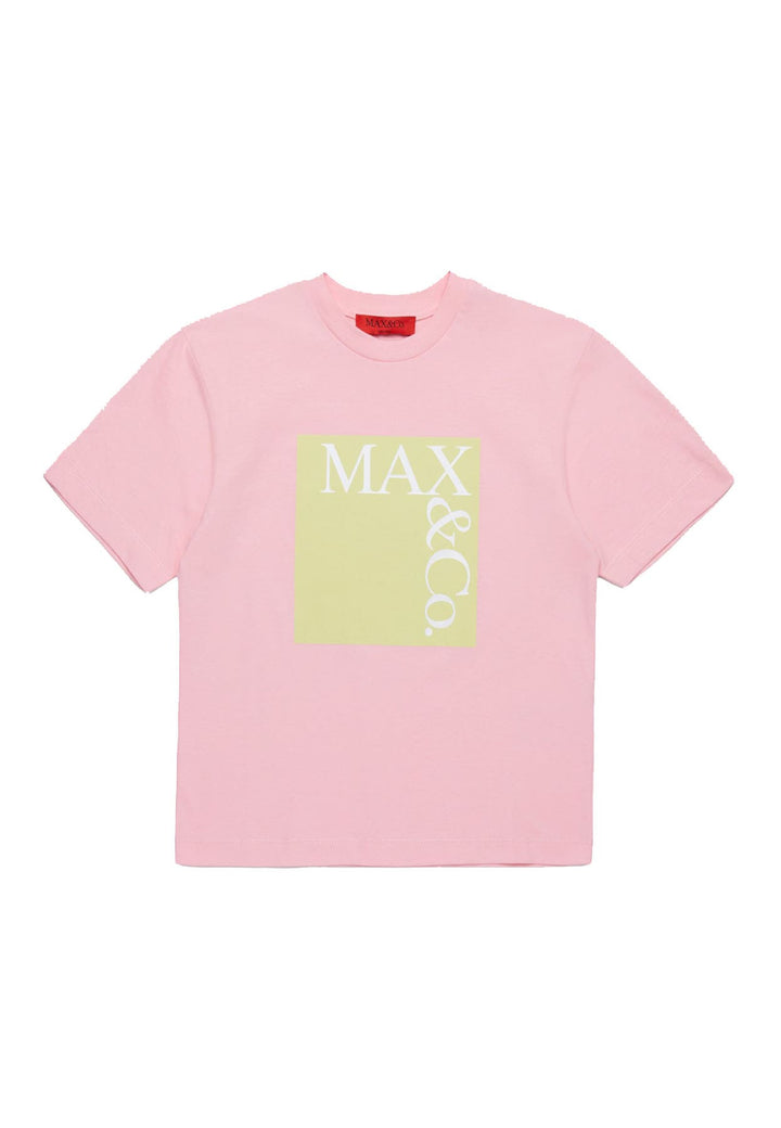 T-shirt bambina Max&Co rosa in cotone