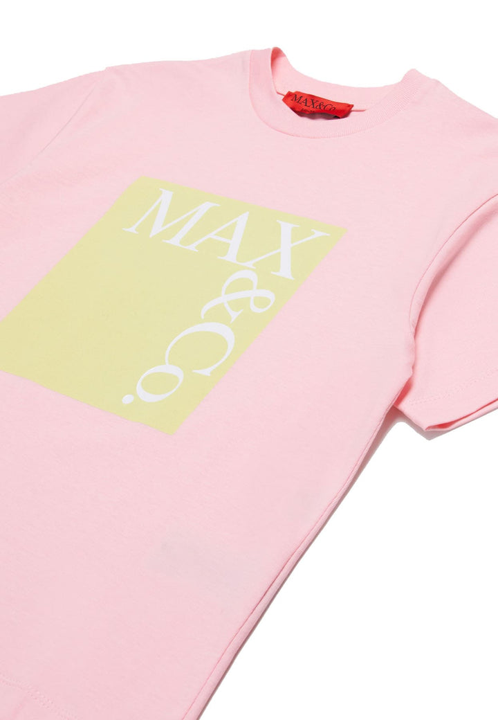 T-shirt bambina Max&Co rosa in cotone