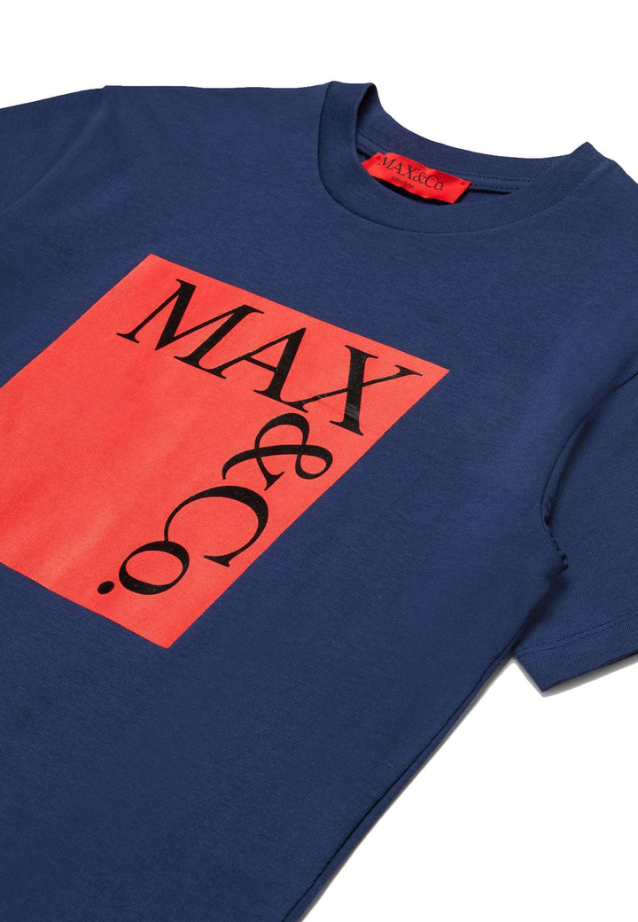 T-shirt bambina Max&Co blu in cotone