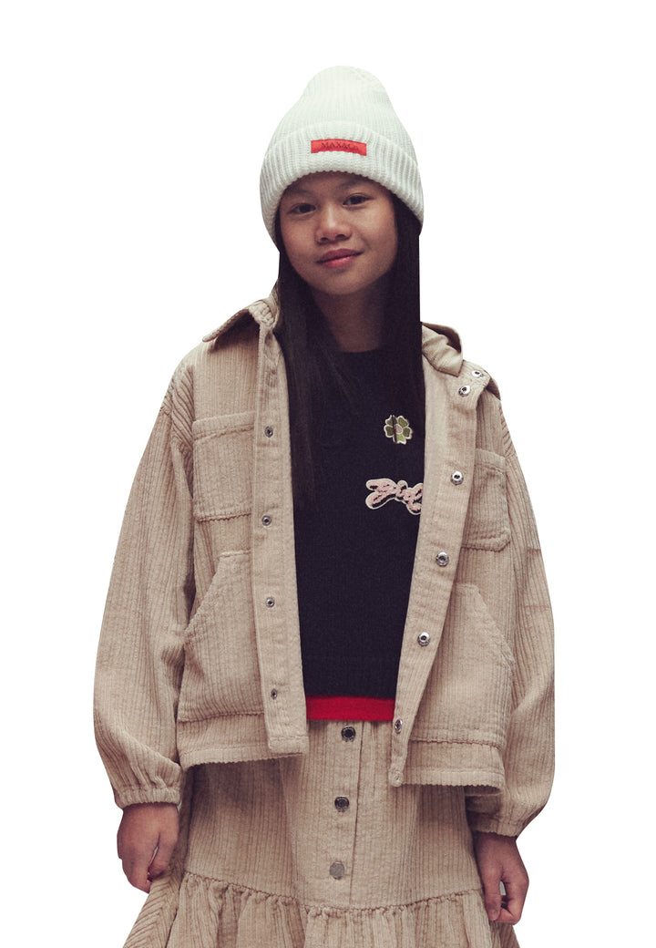 Cappello bambina Max&Co panna in misto lana