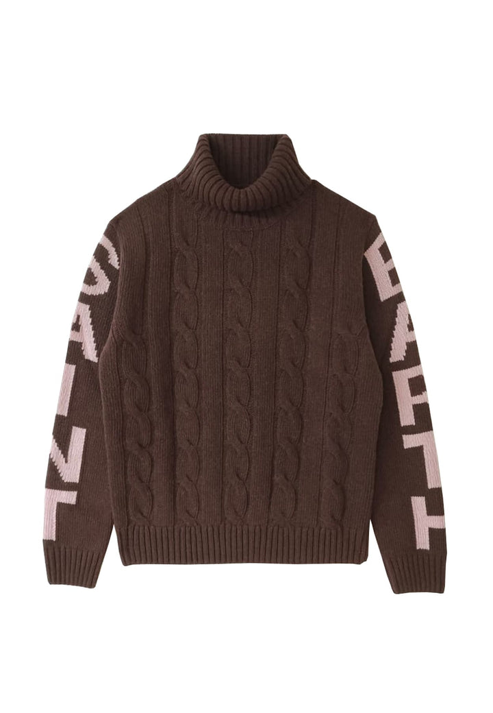 Maglia Adler bambina MC2 Saint Barth kids marrone in misto cashmere