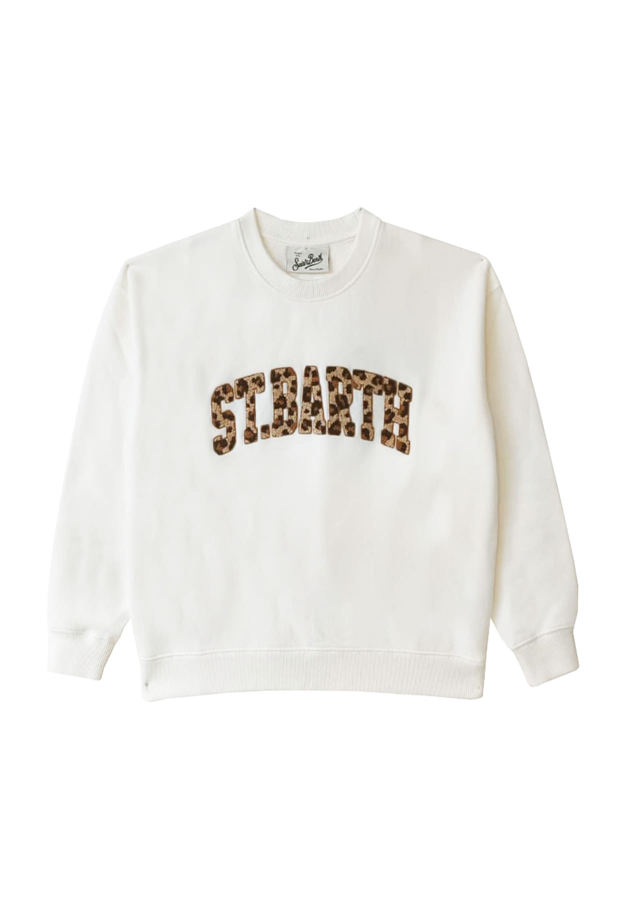 Felpa bambina MC2 Saint Barth kids bianca in misto cotone