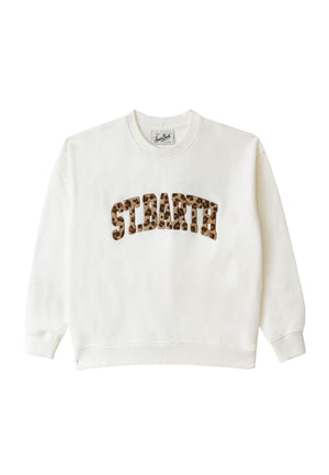 Felpa bambina MC2 Saint Barth kids bianca in misto cotone