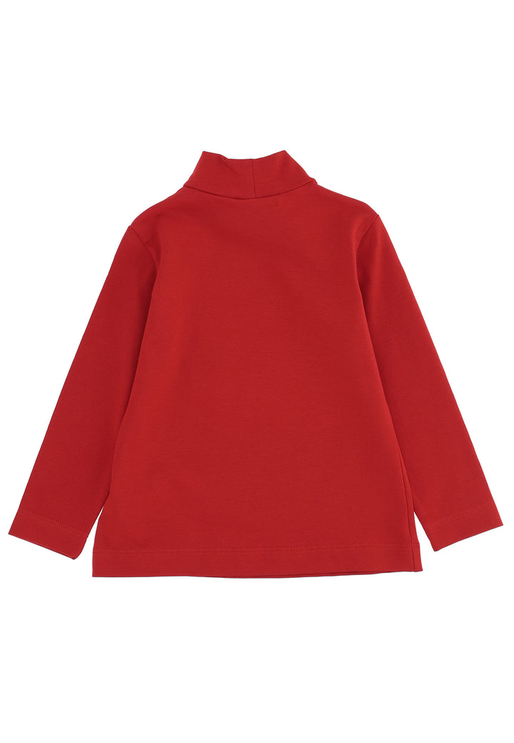 Lupetto bambina Monnalisa rosso in jersey di cotone