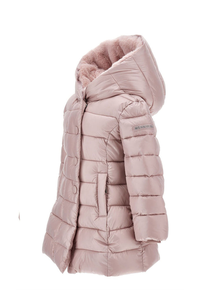 Giubbino bambina Monnalisa rosa in tessuto tecnico