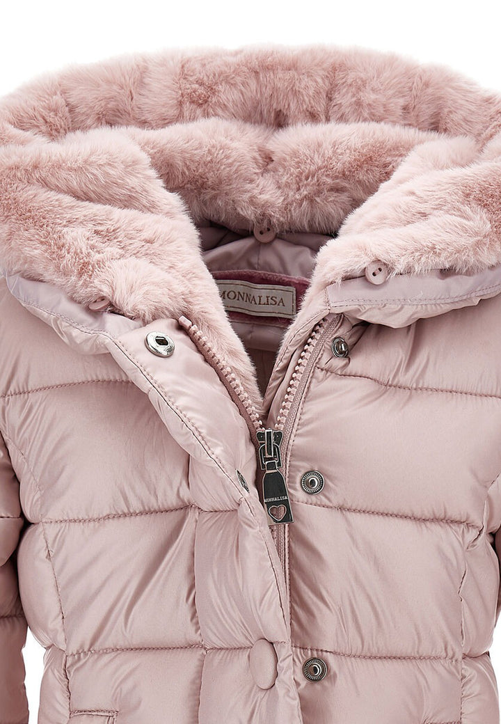 Giubbino bambina Monnalisa rosa in tessuto tecnico